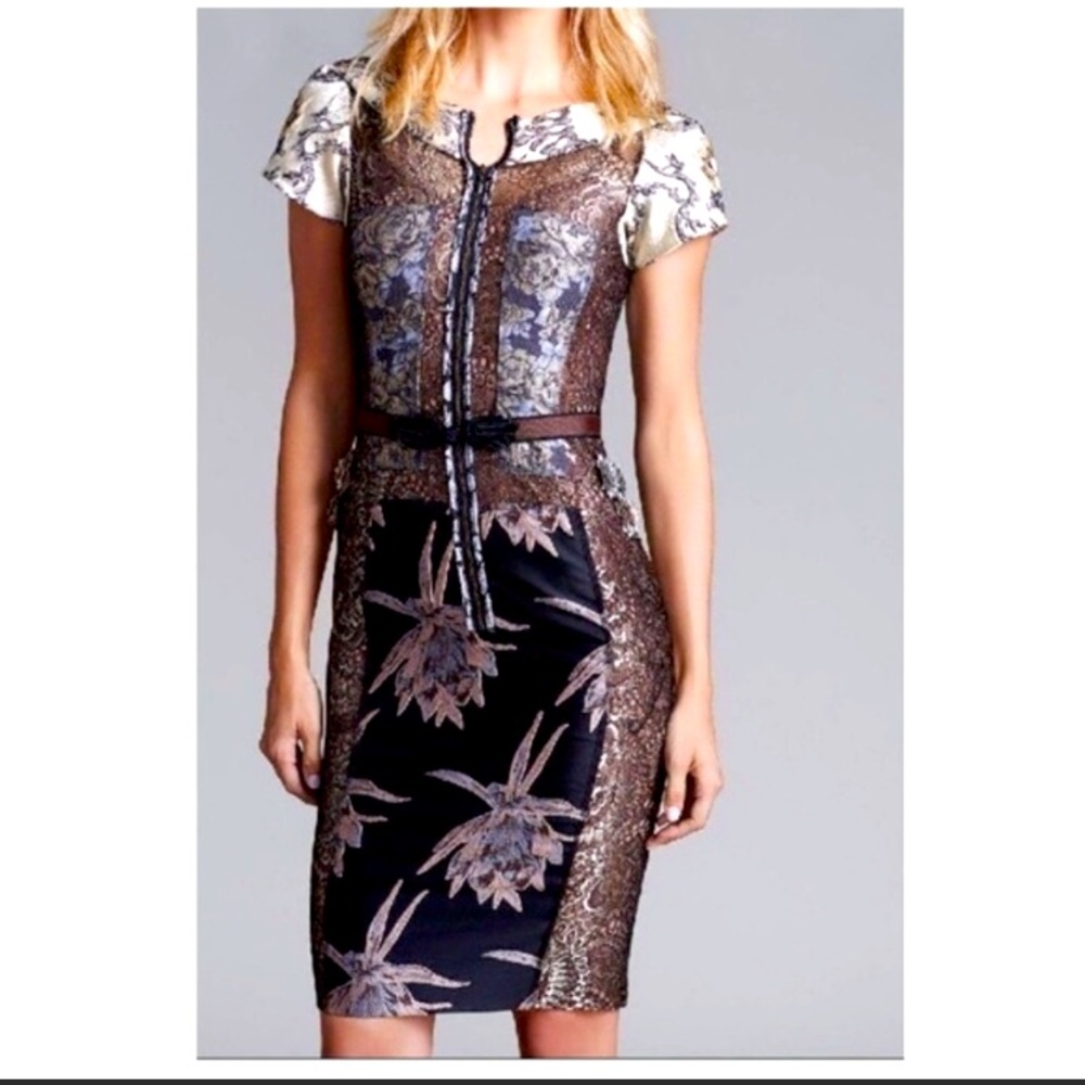 BYRON LARS “BEGUILE” sz 2P NWT tapestry Evening, Cocktail, event stunning dress